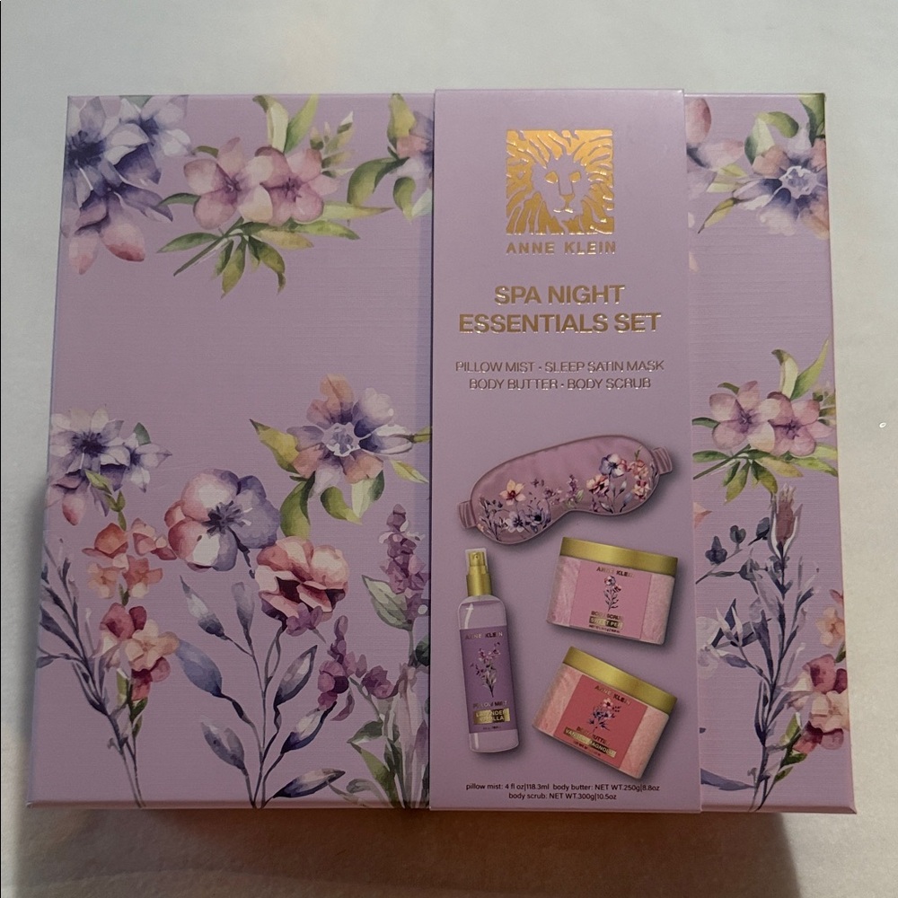 Anne Klein Floral Spa Night Set in Purple and Pink